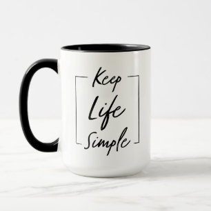 Caneca Mantenha a vida simples Ans motivacionais