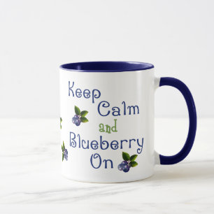 Caneca Mantenha Calma E Azuis Em Mug