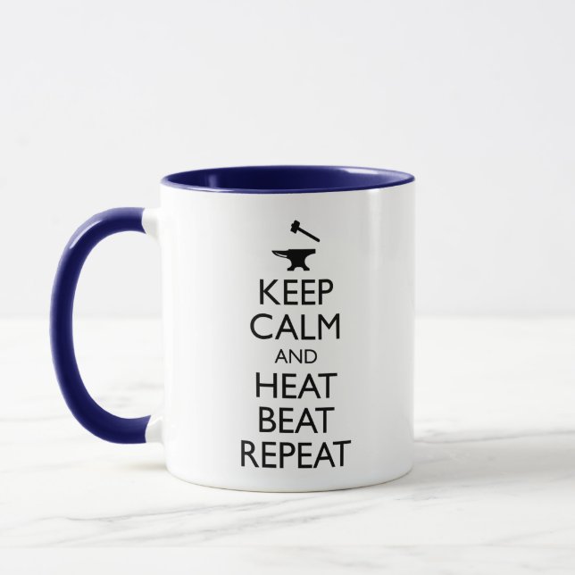 Caneca Mantenha Calma E Calor, Repita O Funny Blacksmith (Esquerda)