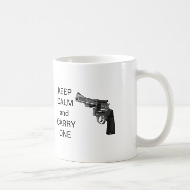 Caneca Mantenha Calma E Carregar Um (arma) (Direita)