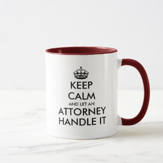 Caneca Mantenha calma e deixe um advogado lidar com isso 