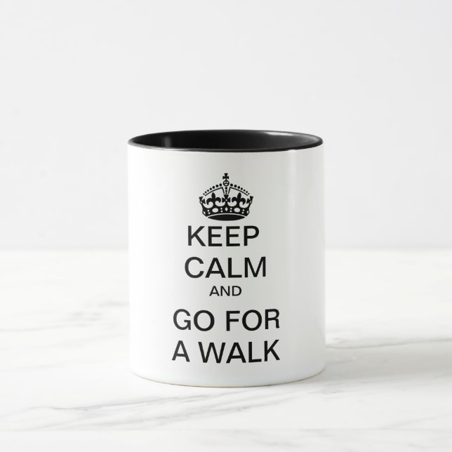CANECA MANTENHA CALMA E VÁ PARA UMA CAMINHADA (Centro)