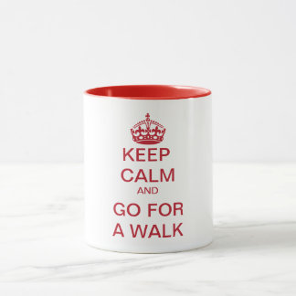 CANECA MANTENHA CALMA E VÁ PARA UMA CAMINHADA