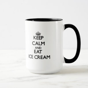 Caneca Mantenha calmo e coma o sorvete