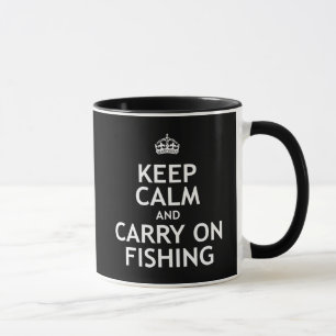 Caneca Mantenha calmo e continue pescar