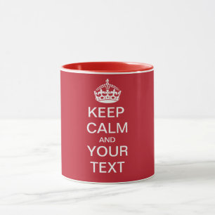 Caneca MANTENHA O CALM E O TEXTO - TEXTO Personalizado