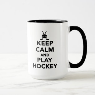 Caneca Mantenha o hóquei da calma e do jogo