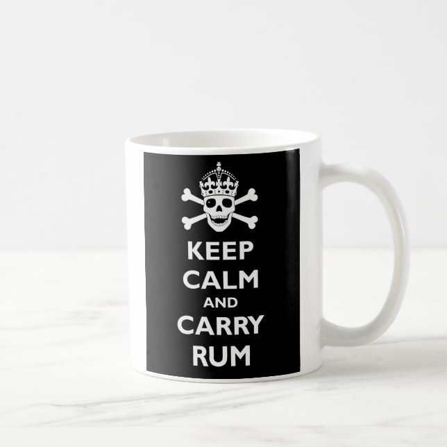 Caneca Mantenha rum calmo e do carregar (Direita)