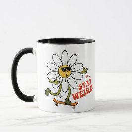 Caneca Mantenha-se estranho no skate Daisy