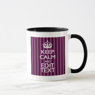 Caneca Mantenha-Se Personalizado CALMA O Texto Fúcsia Str
