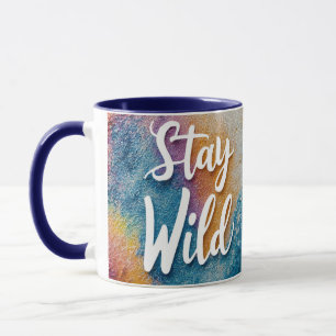Caneca Mantenha-se selvagem em T-Shirt Camisa de Boho I