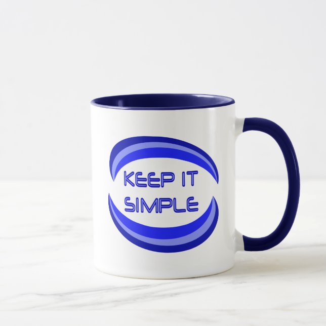 Caneca Mantenha uma citação simples do slogan de recupera (Direita)