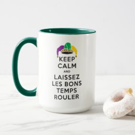 Caneca MANTER CALM e LAISSEZ LES BONS TEMPS ROULER