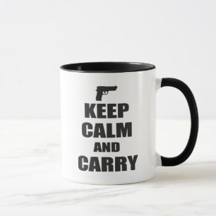 Caneca Manter Calmo e Carregar
