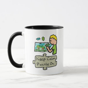 Caneca Manter Calmo Quebra-cabeça de Jigsaw
