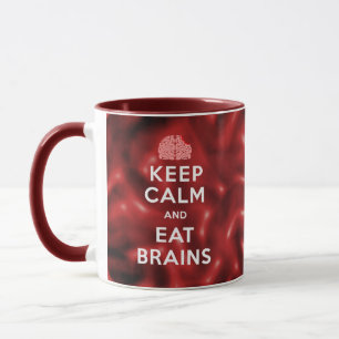 Caneca Manter Cérebros Calmos Comendo