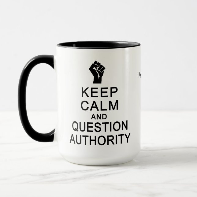Caneca Manter os nomes personalizados da Autoridade de Ca (Esquerda)