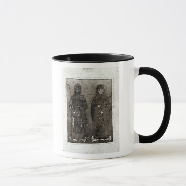 Caneca Manuel mim Comnenus e imperatriz Maria de Antioch (Direita)