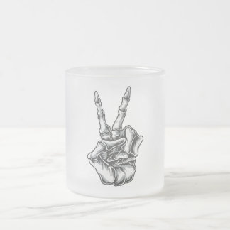 Caneca Mão Caveira Paz e Amor