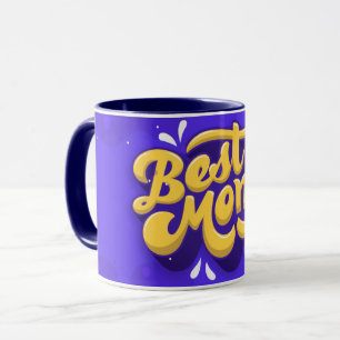 Caneca Mão Desenhada A Melhor Mãe Que Já Teve Café Roxo