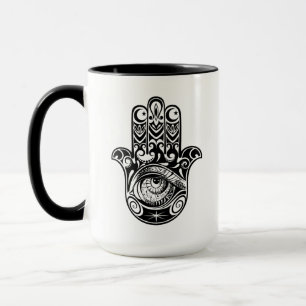 Caneca Mão Zendoodle de Hamsa
