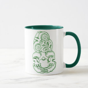 Caneca maori do esboço de Hei-Tiki