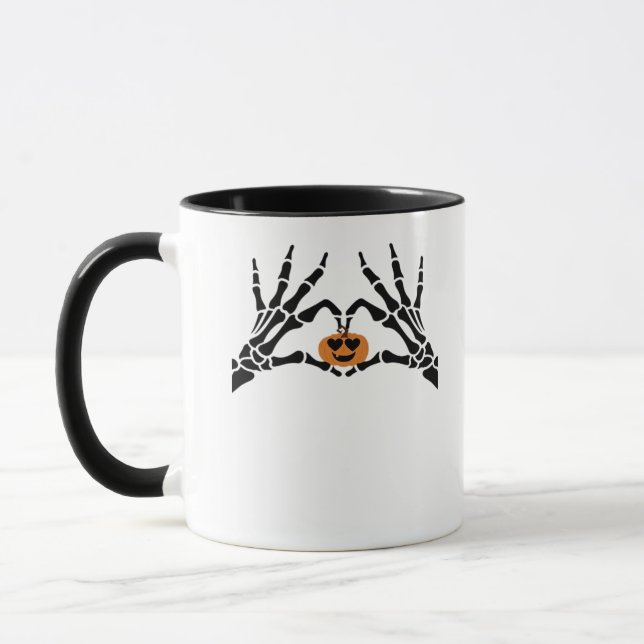 Caneca Mãos Cardíacas Loucas Clássicas (Esquerda)