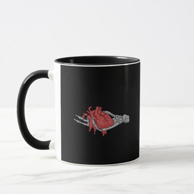 Caneca Mãos de Esqueleto do Coração (Esquerda)