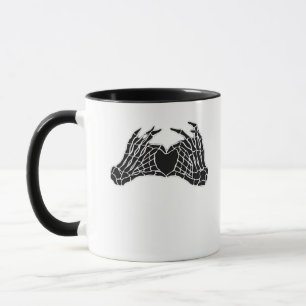 Caneca Mãos do Coração do Esqueleto - Clássico