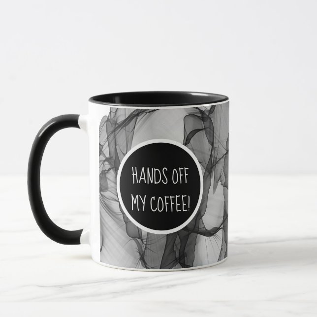 Caneca Mãos Fora do Meu Café Moderno e Elegante com Monog (Esquerda)