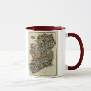 Caneca Mapa 1813 de Ireland por John Pinkerton