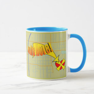 Caneca Mapa a meu coração VOCÊ ESTÁ AQUI!