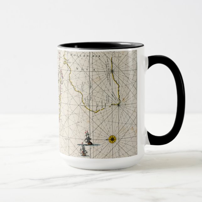 Caneca Mapa antigo das Índias do leste (Direita)