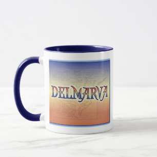 Caneca Mapa antigo de DelMarVa
