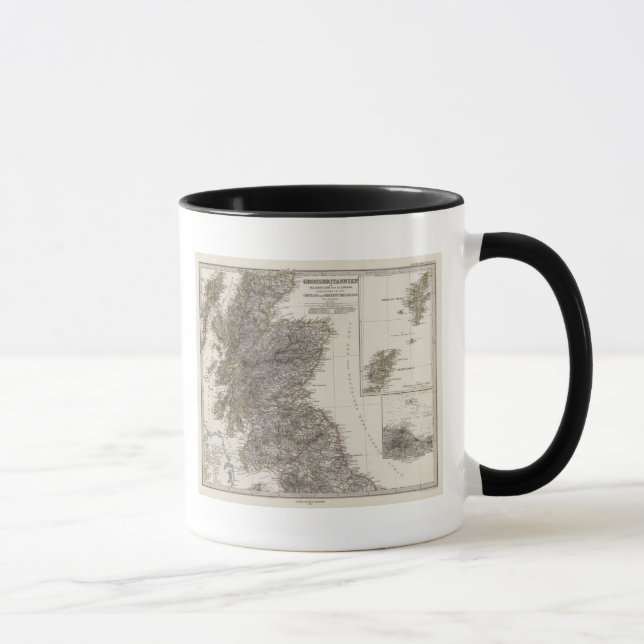 Caneca Mapa Atlas da Escócia 2 (Direita)