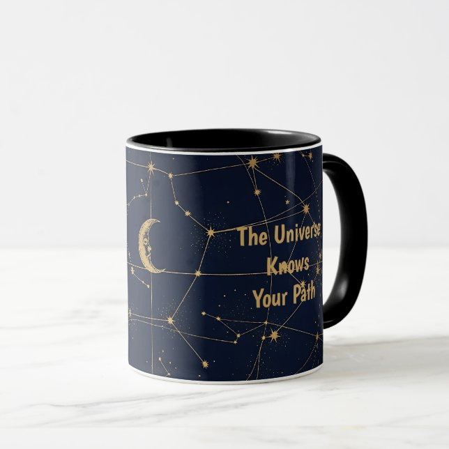 Caneca Mapa Celestial da Meia-Noite (Frente Esquerda)