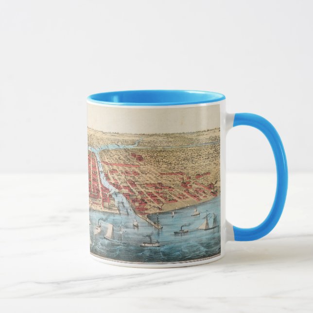 Caneca MAPA: CHICAGO, c1857 (Direita)
