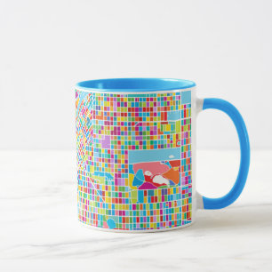 Caneca Mapa colorido de Denver