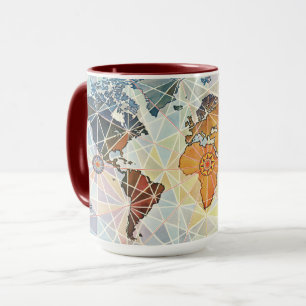 Caneca Mapa da África do Ar do Mundo