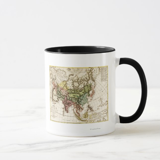 Caneca Mapa da ÁsiaPanorâmicaÁsia 7 (Direita)