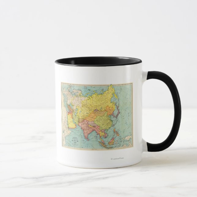Caneca Mapa da ÁsiaPanorâmicaÁsia 9 (Direita)