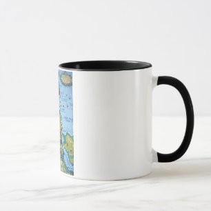 Caneca Mapa da batalha de Corunha