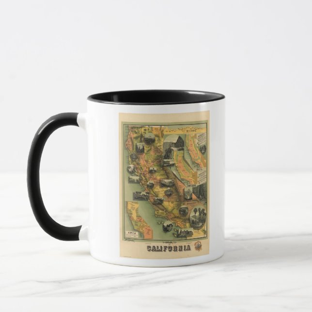Caneca Mapa da Califórnia (Esquerda)