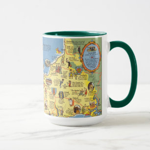Caneca Mapa da Cornualha, Inglaterra