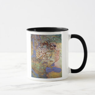 Caneca Mapa da Europa Central