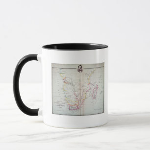 Caneca Mapa da ilustração de África do Sul