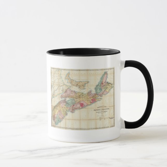 Caneca Mapa da província de Nova Escócia 2 de Mackinlay (Direita)