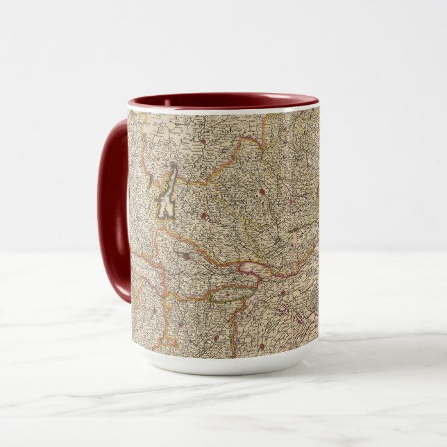 Caneca Mapa da Região de Veneza, Itália (Frente Esquerda)