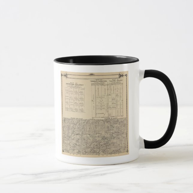 Caneca Mapa da Seção do Condado de Tulare T24S R3031E (Direita)