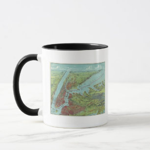 Caneca Mapa Das Aves Para O Olhar De Nova Iorque E De Viz